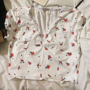 White Floral Shirt
